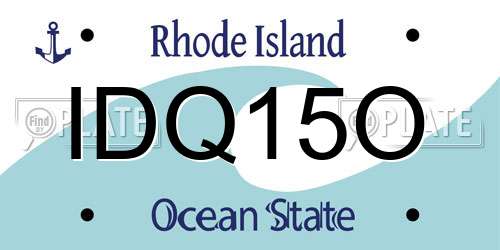IDQ15O Rhode Island License Plate