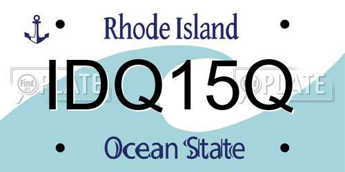 IDQ15Q Rhode Island License Plate