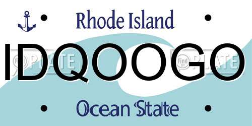 IDQOOGO Rhode Island License Plate