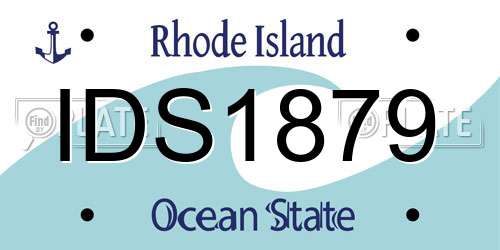 IDS1879 Rhode Island License Plate