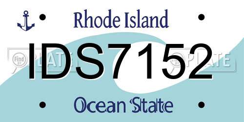 IDS7152 Rhode Island License Plate
