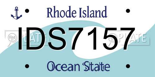 IDS7157 Rhode Island License Plate