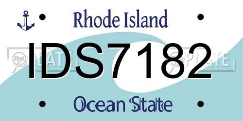 IDS7182 Rhode Island License Plate