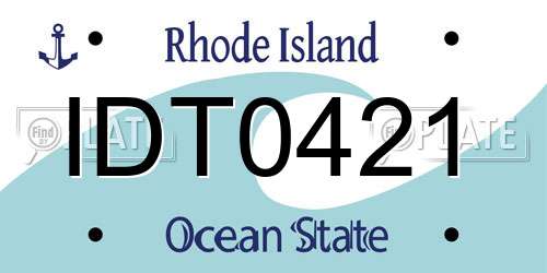 IDT0421 Rhode Island License Plate