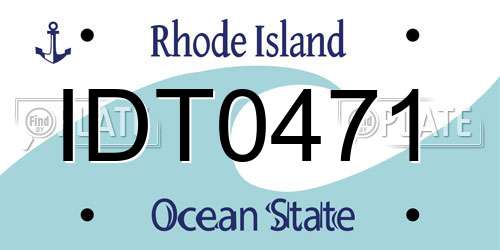 IDT0471 Rhode Island License Plate