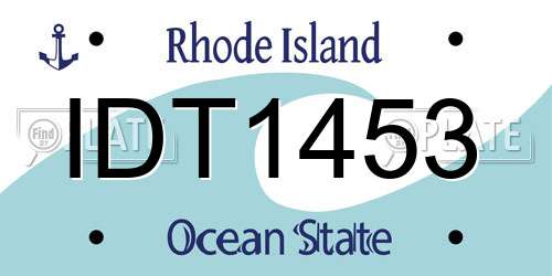 IDT1453 Rhode Island License Plate