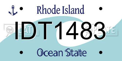 IDT1483 Rhode Island License Plate