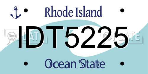 IDT5225 Rhode Island License Plate