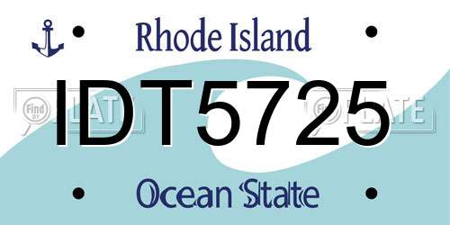 IDT5725 Rhode Island License Plate