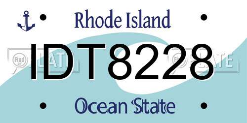IDT8228 Rhode Island License Plate