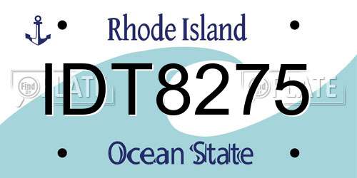 IDT8275 Rhode Island License Plate
