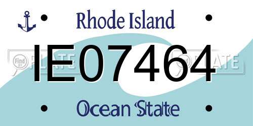 IE07464 Rhode Island License Plate