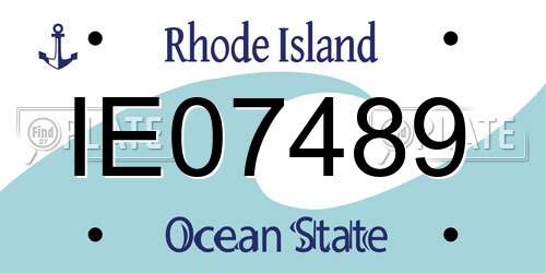 IE07489 Rhode Island License Plate
