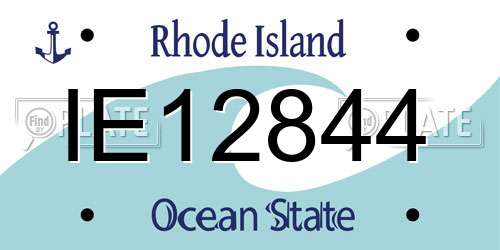 IE12844 Rhode Island License Plate