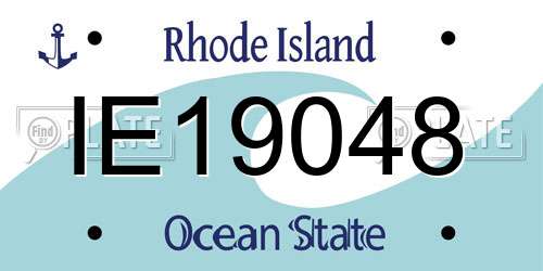 IE19048 Rhode Island License Plate