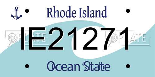 IE21271 Rhode Island License Plate