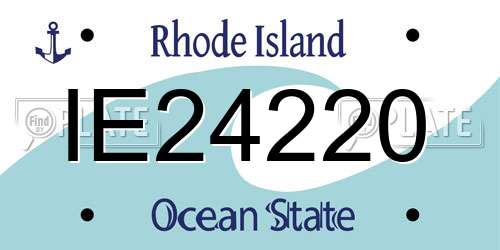 IE24220 Rhode Island License Plate