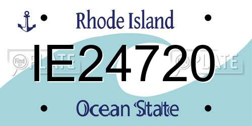 IE24720 Rhode Island License Plate