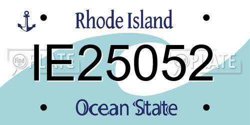 IE25052 Rhode Island License Plate