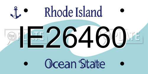 IE26460 Rhode Island License Plate
