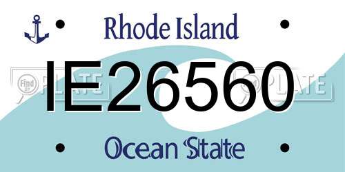 IE26560 Rhode Island License Plate