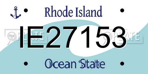 IE27153 Rhode Island License Plate