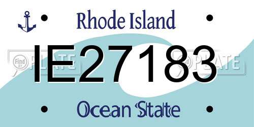 IE27183 Rhode Island License Plate