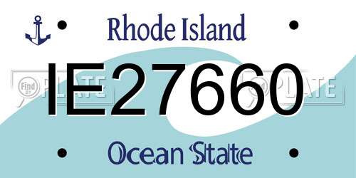 IE27660 Rhode Island License Plate