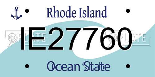 IE27760 Rhode Island License Plate