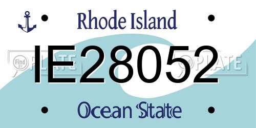 IE28052 Rhode Island License Plate