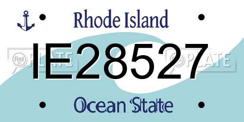 IE28527 Rhode Island License Plate
