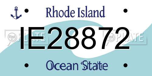 IE28872 Rhode Island License Plate