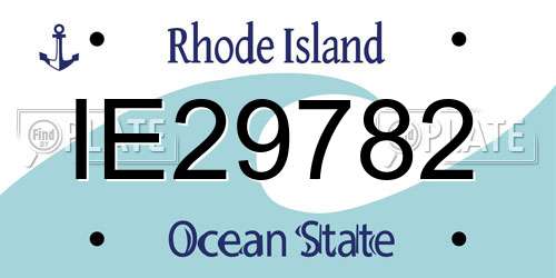 IE29782 Rhode Island License Plate