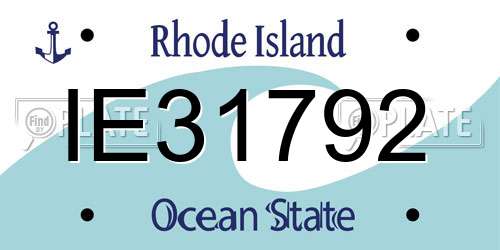 IE31792 Rhode Island License Plate