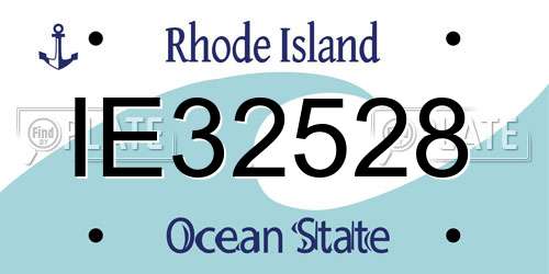 IE32528 Rhode Island License Plate