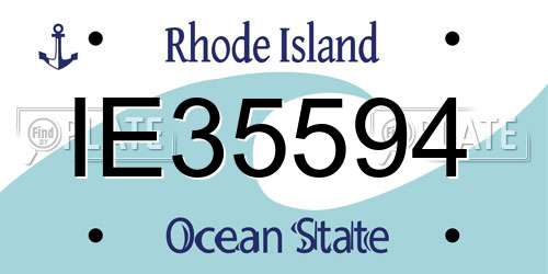 IE35594 Rhode Island License Plate