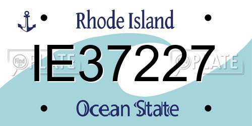IE37227 Rhode Island License Plate