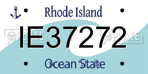 IE37272 Rhode Island License Plate