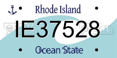 IE37528 Rhode Island License Plate