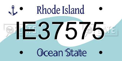 IE37575 Rhode Island License Plate