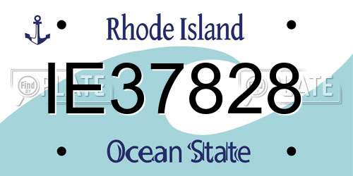 IE37828 Rhode Island License Plate