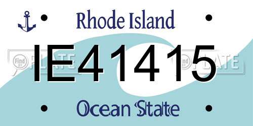 IE41415 Rhode Island License Plate