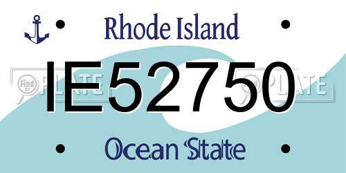 IE52750 Rhode Island License Plate
