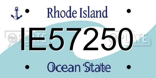 IE57250 Rhode Island License Plate
