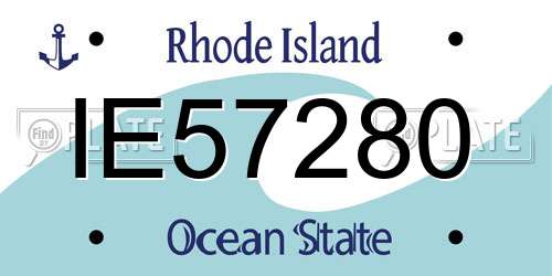 IE57280 Rhode Island License Plate