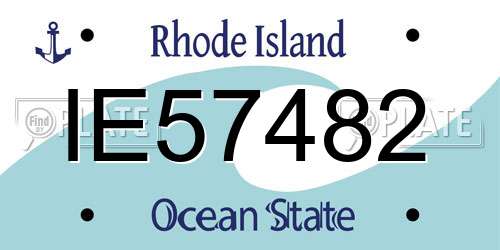 IE57482 Rhode Island License Plate
