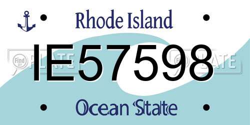 IE57598 Rhode Island License Plate