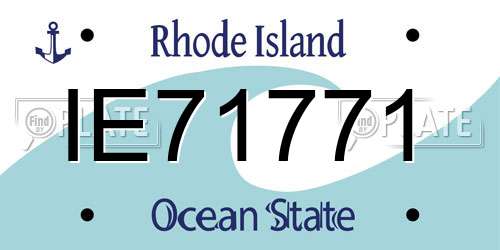 IE71771 Rhode Island License Plate