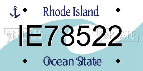 IE78522 Rhode Island License Plate