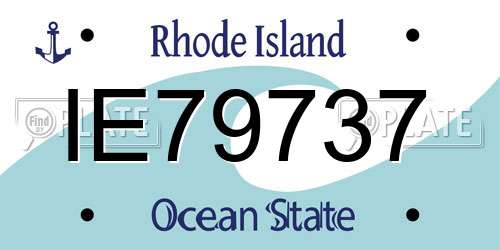 IE79737 Rhode Island License Plate
